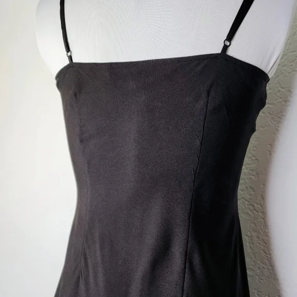 Rachel by Rachel Roy Black Silky Slip Dress w Adjustable Spaghetti Straps Sz S - Picture 5 of 9